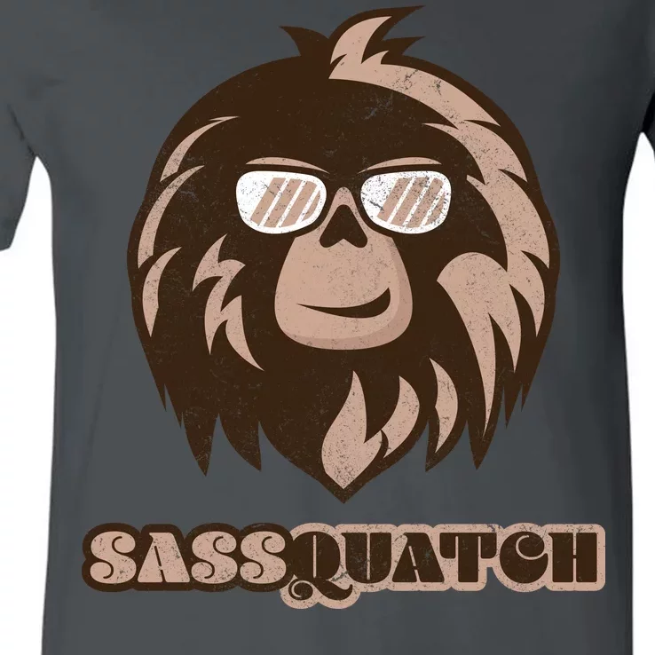 Sassquatch Funny Sasquatch V-Neck T-Shirt