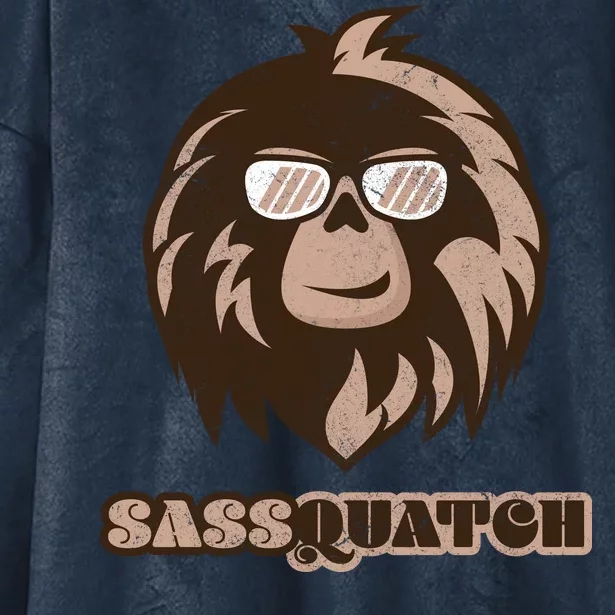 Sassquatch Funny Sasquatch Hooded Wearable Blanket