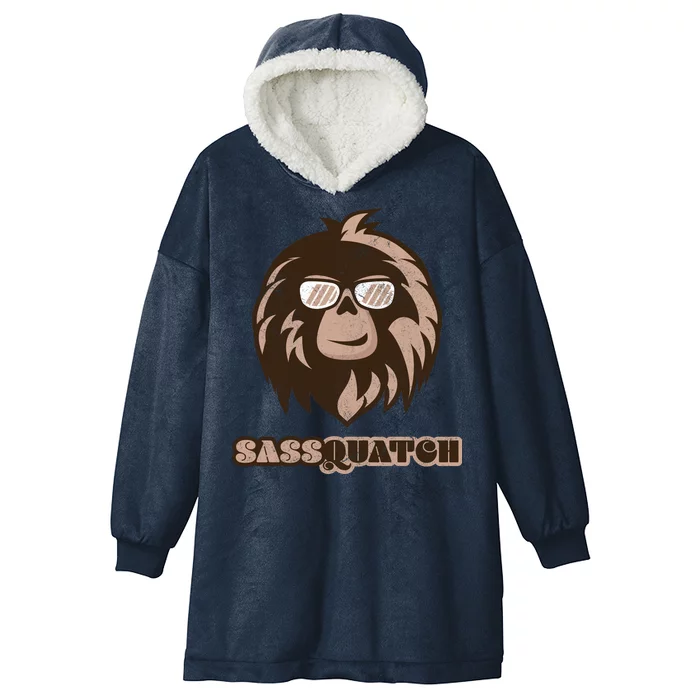 Sassquatch Funny Sasquatch Hooded Wearable Blanket