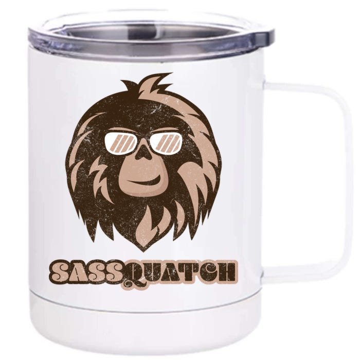 Sassquatch Funny Sasquatch Front & Back 12oz Stainless Steel Tumbler Cup