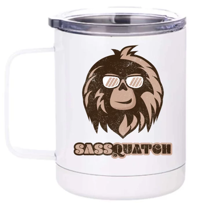 Sassquatch Funny Sasquatch Front & Back 12oz Stainless Steel Tumbler Cup