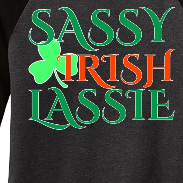 Sassy Irish Lassie Women's Tri-Blend 3/4-Sleeve Raglan Shirt