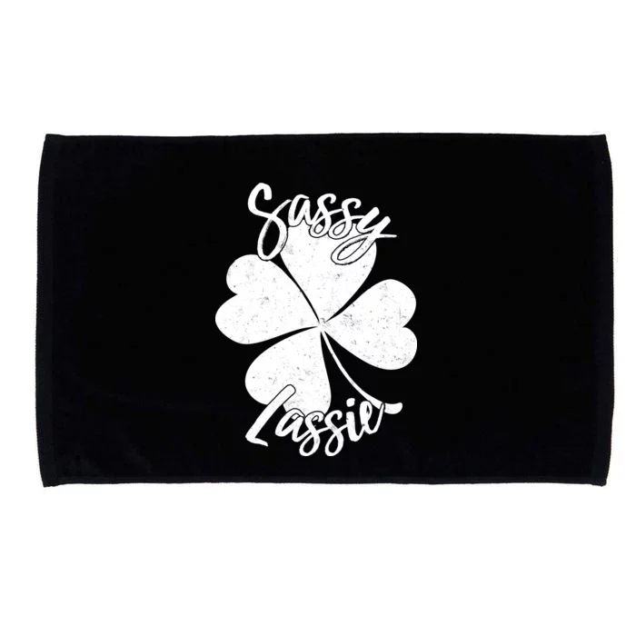 Sassy Lassie Irish Clover St. Patrick's Day Microfiber Hand Towel