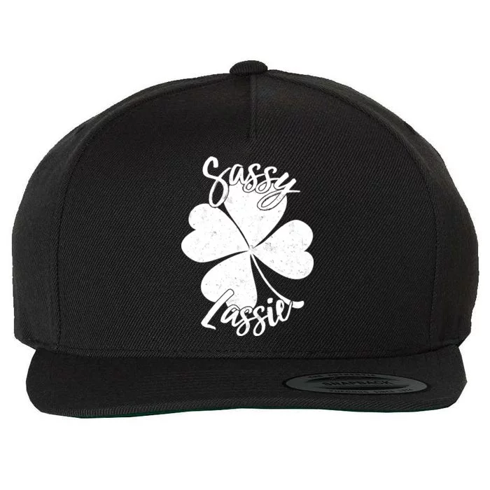 Sassy Lassie Irish Clover St. Patrick's Day Wool Snapback Cap