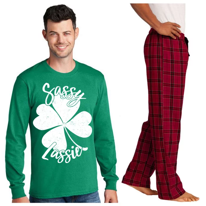 Sassy Lassie Irish Clover St. Patrick's Day Long Sleeve Pajama Set