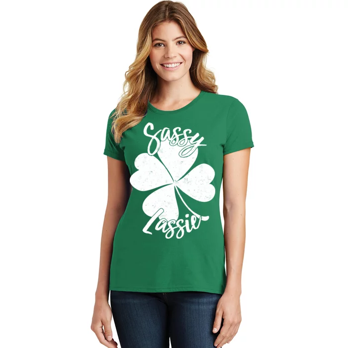 Sassy Lassie Irish Clover St. Patrick's Day Women's T-Shirt