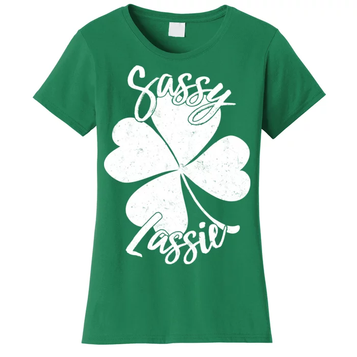 Sassy Lassie Irish Clover St. Patrick's Day Women's T-Shirt