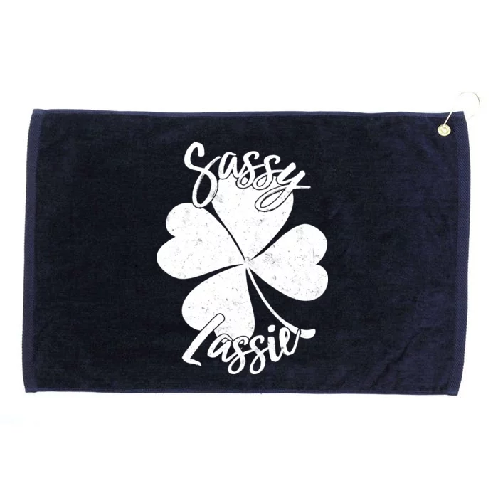 Sassy Lassie Irish Clover St. Patrick's Day Grommeted Golf Towel