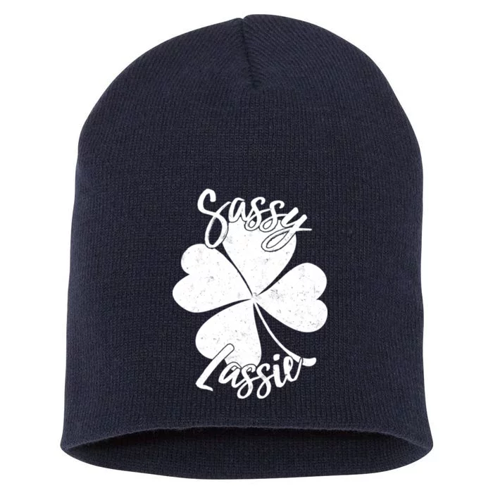 Sassy Lassie Irish Clover St. Patrick's Day Short Acrylic Beanie