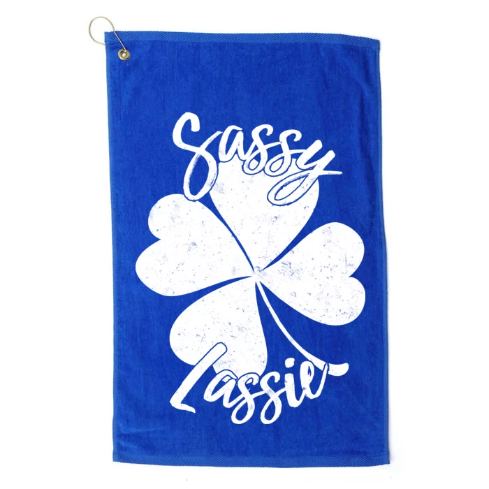 Sassy Lassie Irish Clover St. Patrick's Day Platinum Collection Golf Towel