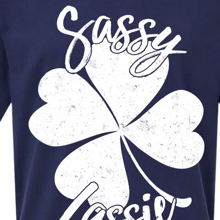 Sassy Lassie Irish Clover St. Patrick's Day Sueded Cloud Jersey T-Shirt