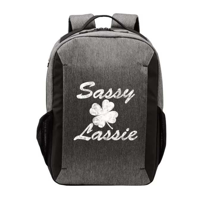 Sassy Lassy Irish Clover St. Patricks Day Vector Backpack