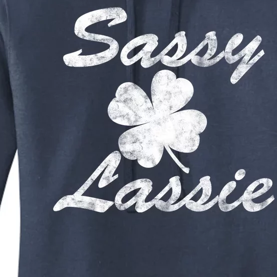 Sassy Lassy Irish Clover St. Patricks Day Women's Pullover Hoodie