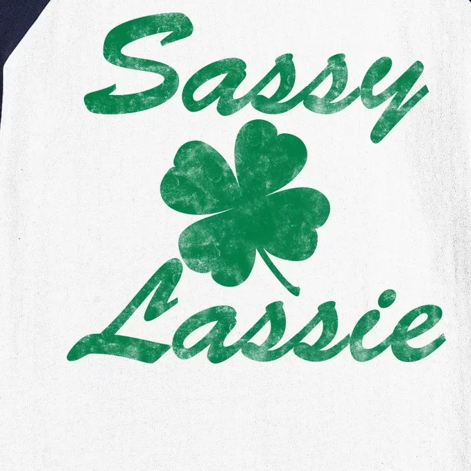 Sassy Lassy Irish Clover St. Patricks Day Baseball Sleeve Shirt