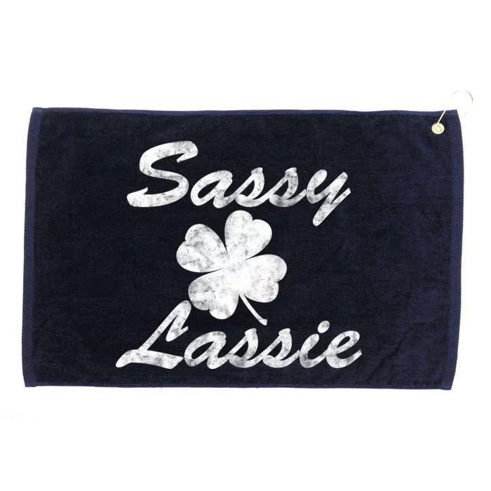 Sassy Lassy Irish Clover St. Patricks Day Grommeted Golf Towel