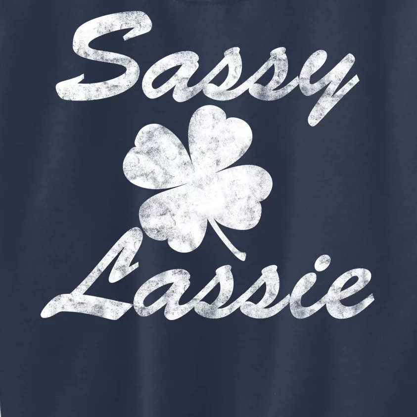 Sassy Lassy Irish Clover St. Patricks Day Kids Sweatshirt