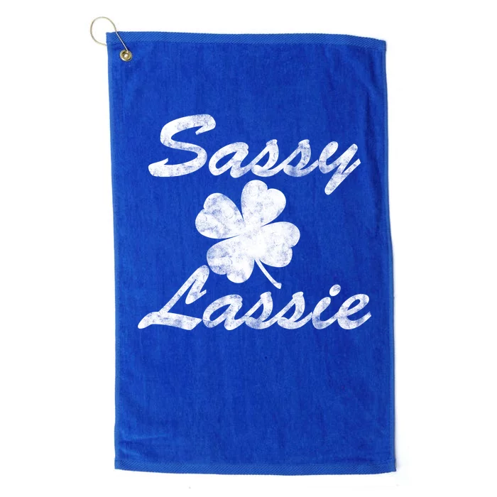 Sassy Lassy Irish Clover St. Patricks Day Platinum Collection Golf Towel