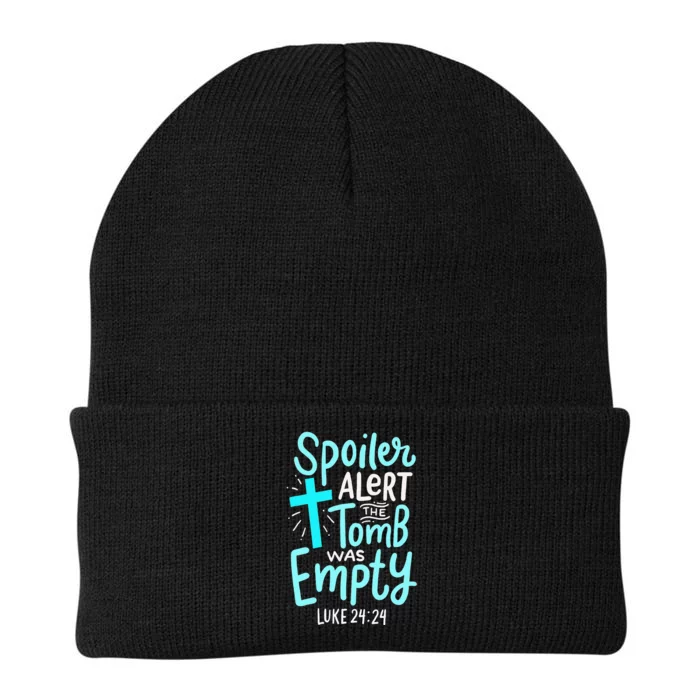 Spoiler Alert Tomb Was Empty Easter Religious Christian Gift Knit Cap Winter Beanie