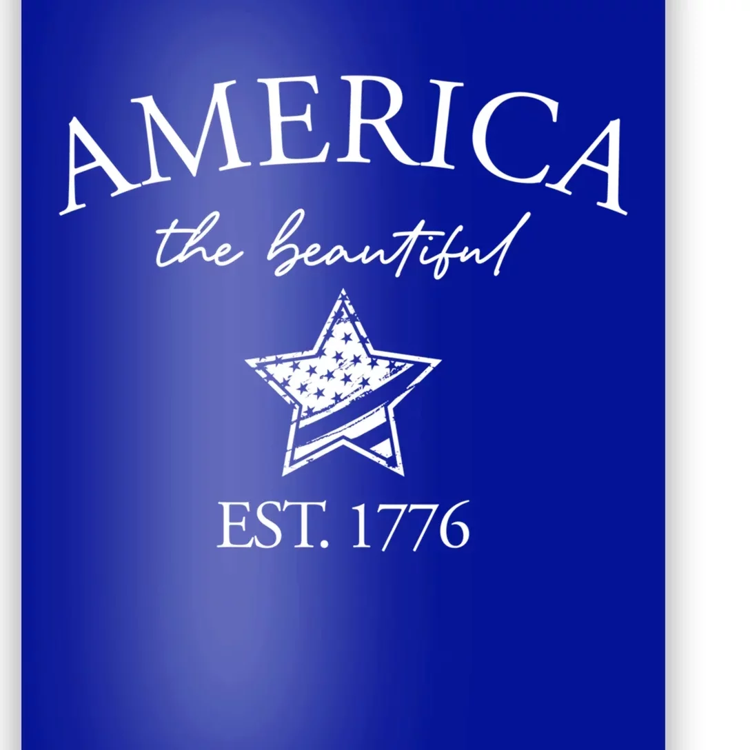 Star America The Beautiful Est 1776 We Love America Cute Gift Poster