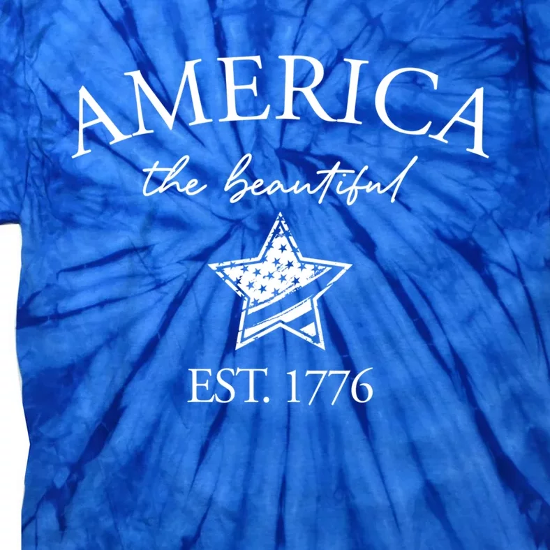 Star America The Beautiful Est 1776 We Love America Cute Gift Tie-Dye T-Shirt