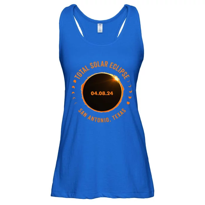 San Antonio Texas State Solar Eclipse 2024 Ladies Essential Flowy Tank