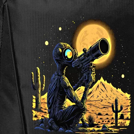 Space Alien Telescope Planets Astronomy Space Meaningful Gift City Backpack