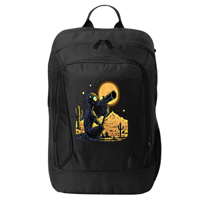 Space Alien Telescope Planets Astronomy Space Meaningful Gift City Backpack