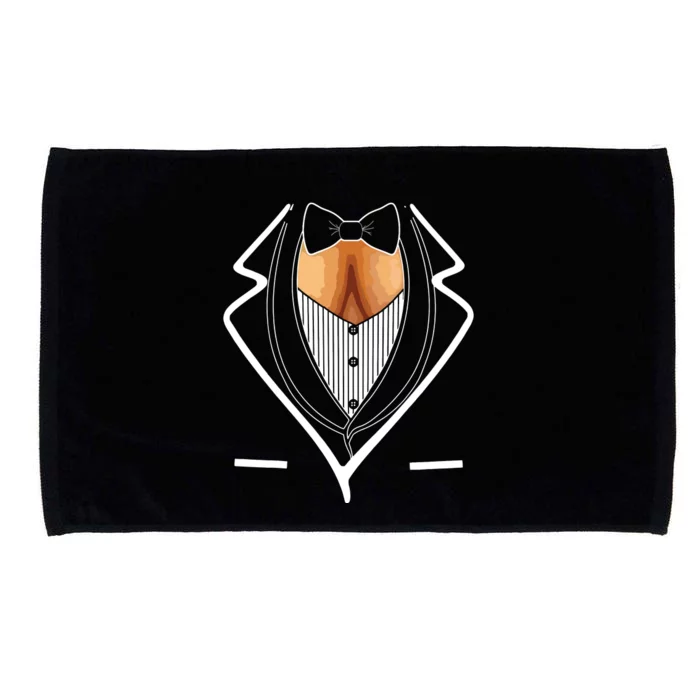 Suit And Tie Tuxedo Bow Tie Costume Easy Halloween Gifts Microfiber Hand Towel