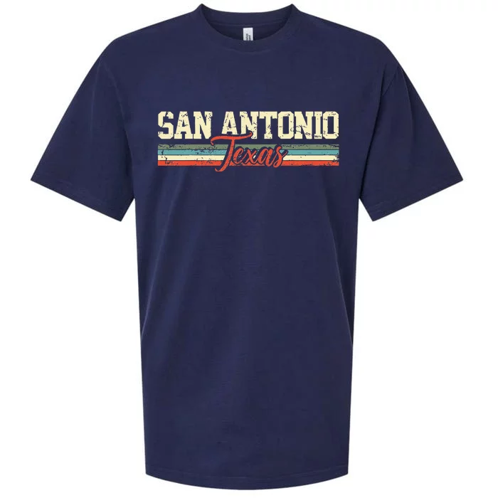 San Antonio Texas Vintage Gift Sueded Cloud Jersey T-Shirt