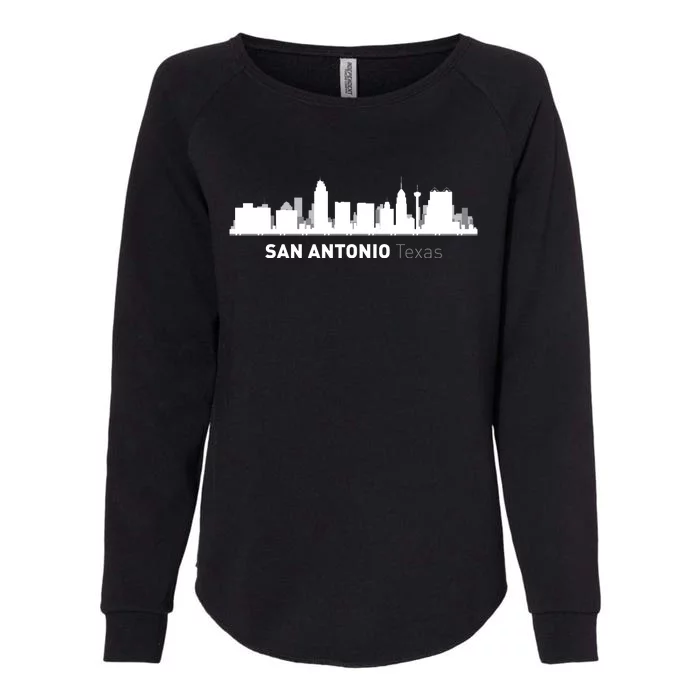 San Antonio Texas Skyline Womens California Wash Sweatshirt