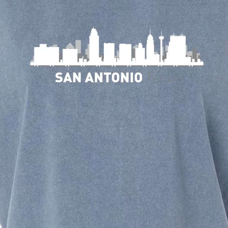 San Antonio Texas Skyline Garment-Dyed Women's Muscle Tee