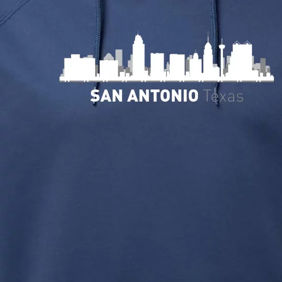 San Antonio Texas Skyline Performance Fleece Hoodie