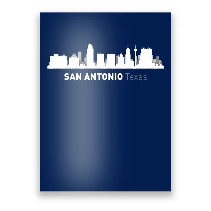 San Antonio Texas Skyline Poster