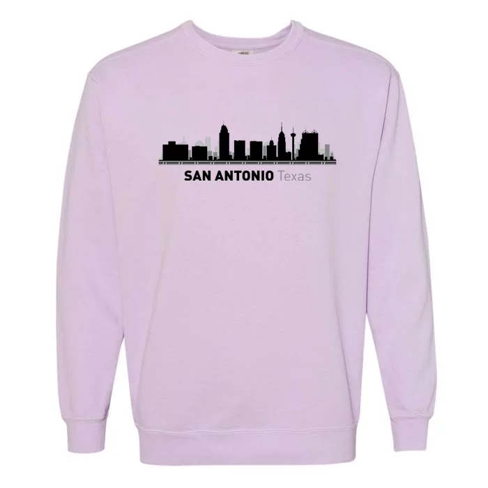 San Antonio Texas Skyline Garment-Dyed Sweatshirt