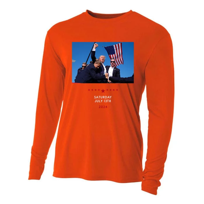 Shooting At Trump Rally In Pennsylvania Cute Gift Cooling Performance Long Sleeve Crew