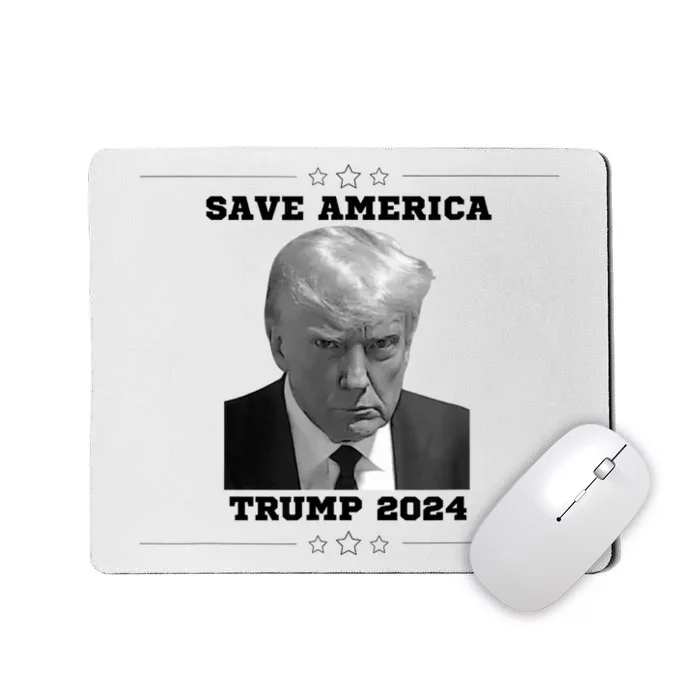 Save America Trump Mug Shot Mousepad