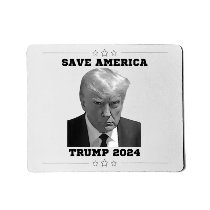 Save America Trump Mug Shot Mousepad