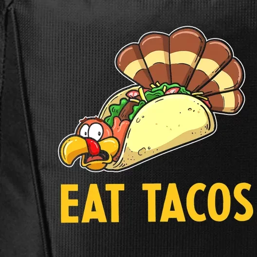 Save a Turkey Eat Tacos Funny Thanksgiving Fall Turkey City Backpack