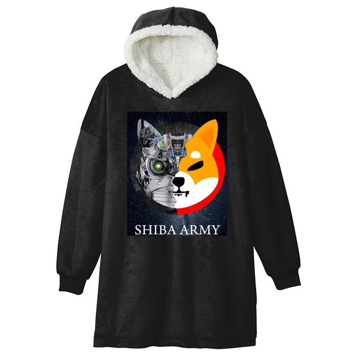 Shiba Army Terminator Dog Crypto Currency Meme Hooded Wearable Blanket