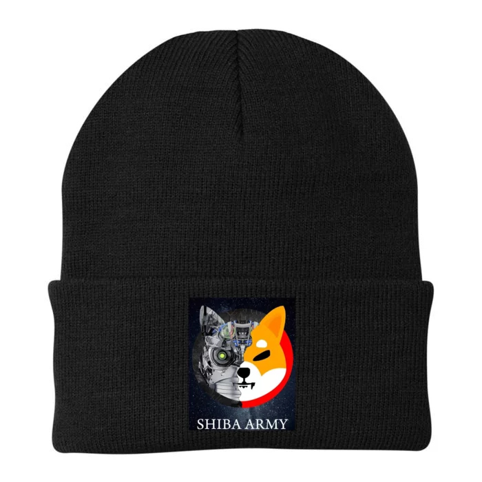 Shiba Army Terminator Dog Crypto Currency Meme Knit Cap Winter Beanie