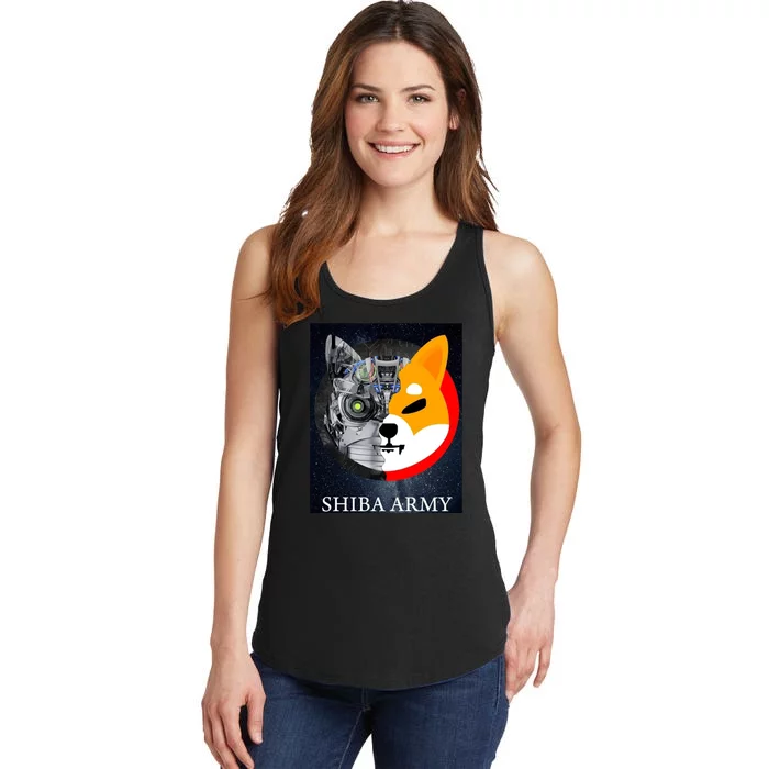 Shiba Army Terminator Dog Crypto Currency Meme Ladies Essential Tank