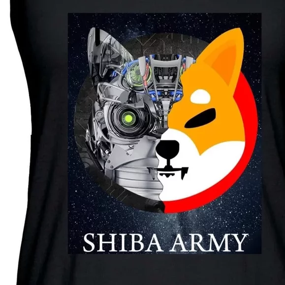 Shiba Army Terminator Dog Crypto Currency Meme Ladies Essential Flowy Tank