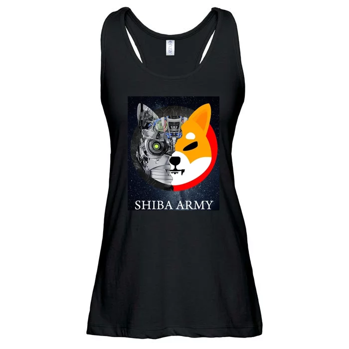 Shiba Army Terminator Dog Crypto Currency Meme Ladies Essential Flowy Tank