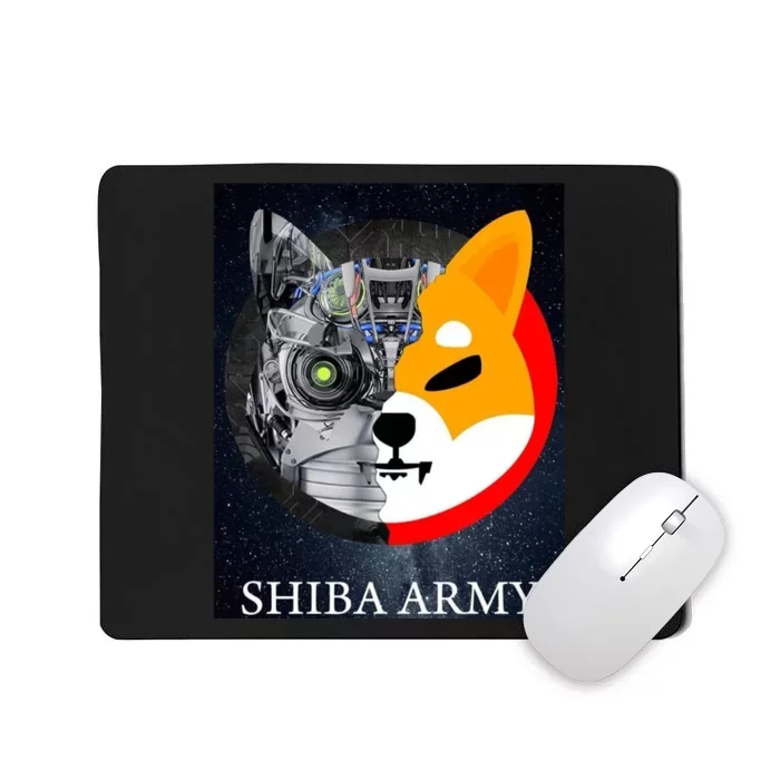 Shiba Army Terminator Dog Crypto Currency Meme Mousepad