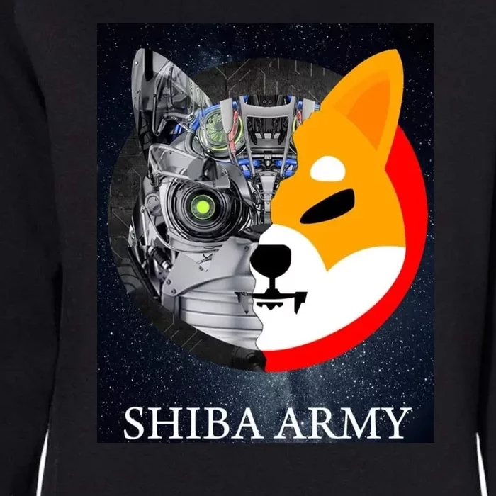 Shiba Army Terminator Dog Crypto Currency Meme Womens California Wash Sweatshirt