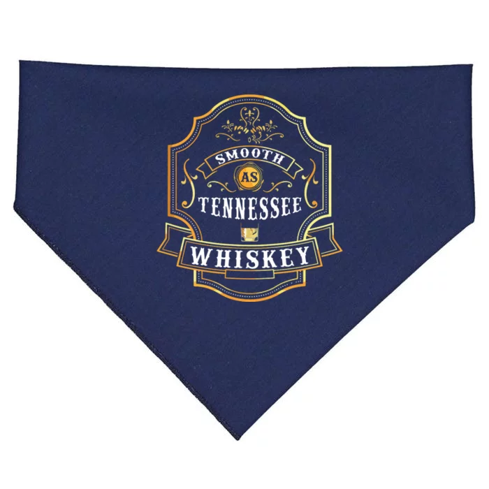 Smooth As Tennessee Whiskey Drinking Buddy Gift Idea USA-Made Doggie Bandana