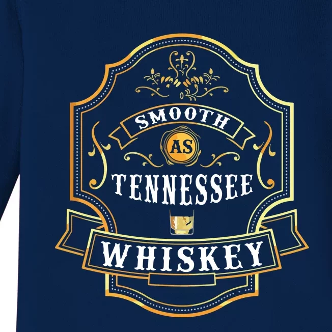 Smooth As Tennessee Whiskey Drinking Buddy Gift Idea Baby Long Sleeve Bodysuit