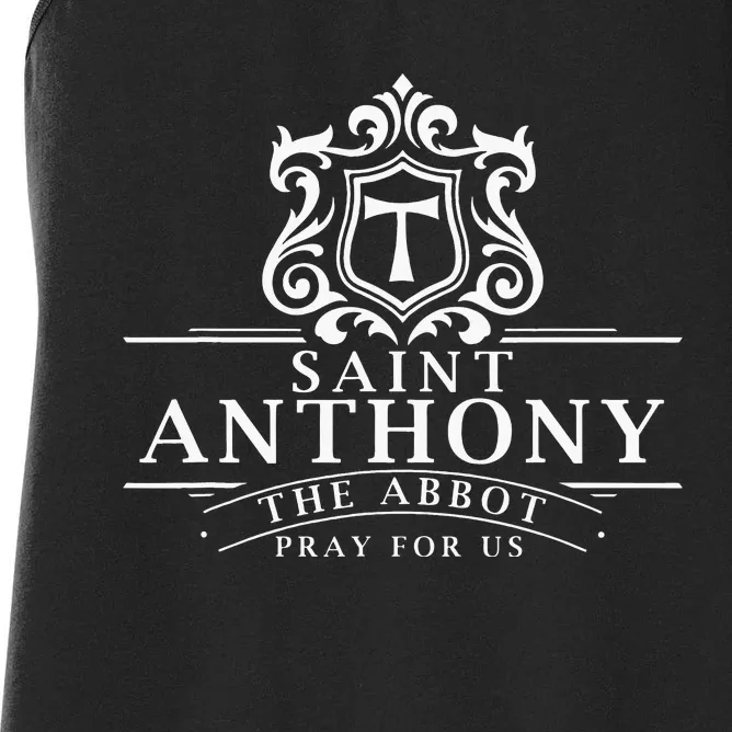 St Anthony The Abbot Great Monk Catholic Saints Skin Women's Racerback Tank