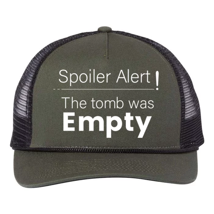 Spoiler Alert The Tomb Was Empty Gift Retro Rope Trucker Hat Cap