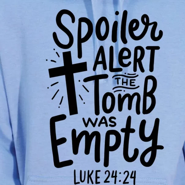 Spoiler Alert Tomb Was Empty Easter Funny Christian Gift Cool Gift Unisex Surf Hoodie